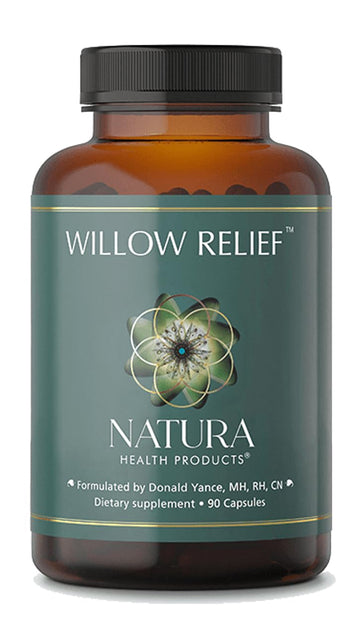 Natura Health Products Willow Relief Supplement - Enhances Muscle Relaxation - Featuring White Willow Bark, Turmeric, Boswellin Super Indian Frankincense, Corydalis Rhizome (90 Capsules) Natura Health Products uk supplements