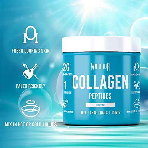Warrior Collagen Peptides - Collagen Powder - 180g - Made from Premium Bovine Hydrolysed Collagen Warrior uk supplements