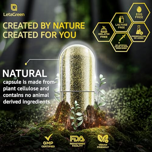LetaGreen Irish Sea Moss Capsules – 120 Wildcrafted Sea Moss Pills with Black Seed Oil LetaGreen uk supplements