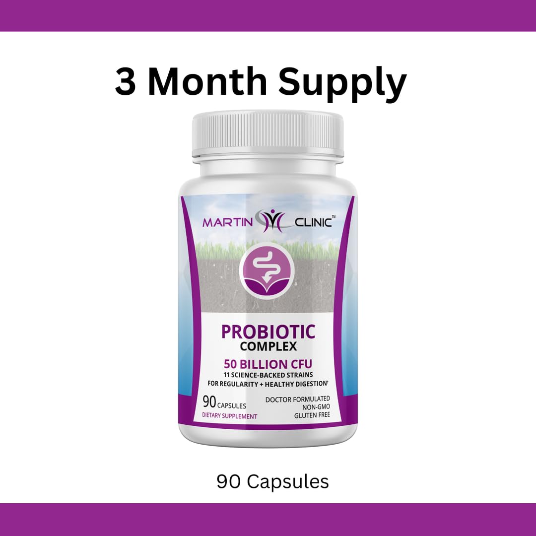 martin clinic Probiotic for Gut Health & Immune Support — Daily Digestive Balance, Bloating Relief & Better Nutrient Absorption — 60 Capsules martin clinic uk supplements