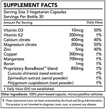 Nature Restore BoneBoost, Natural Bone Health Supplement, 60 Capsules, Manufactured in USA, Non GMO, Gluten Free Nature Restore uk supplements
