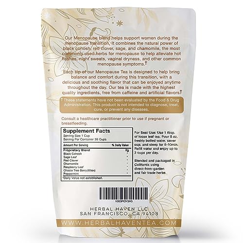 Menopause Tea for Cooling, Hormonal Balance, Relief from Hot Flashes, Night Sweats PCOS Herbal Tea uk supplements