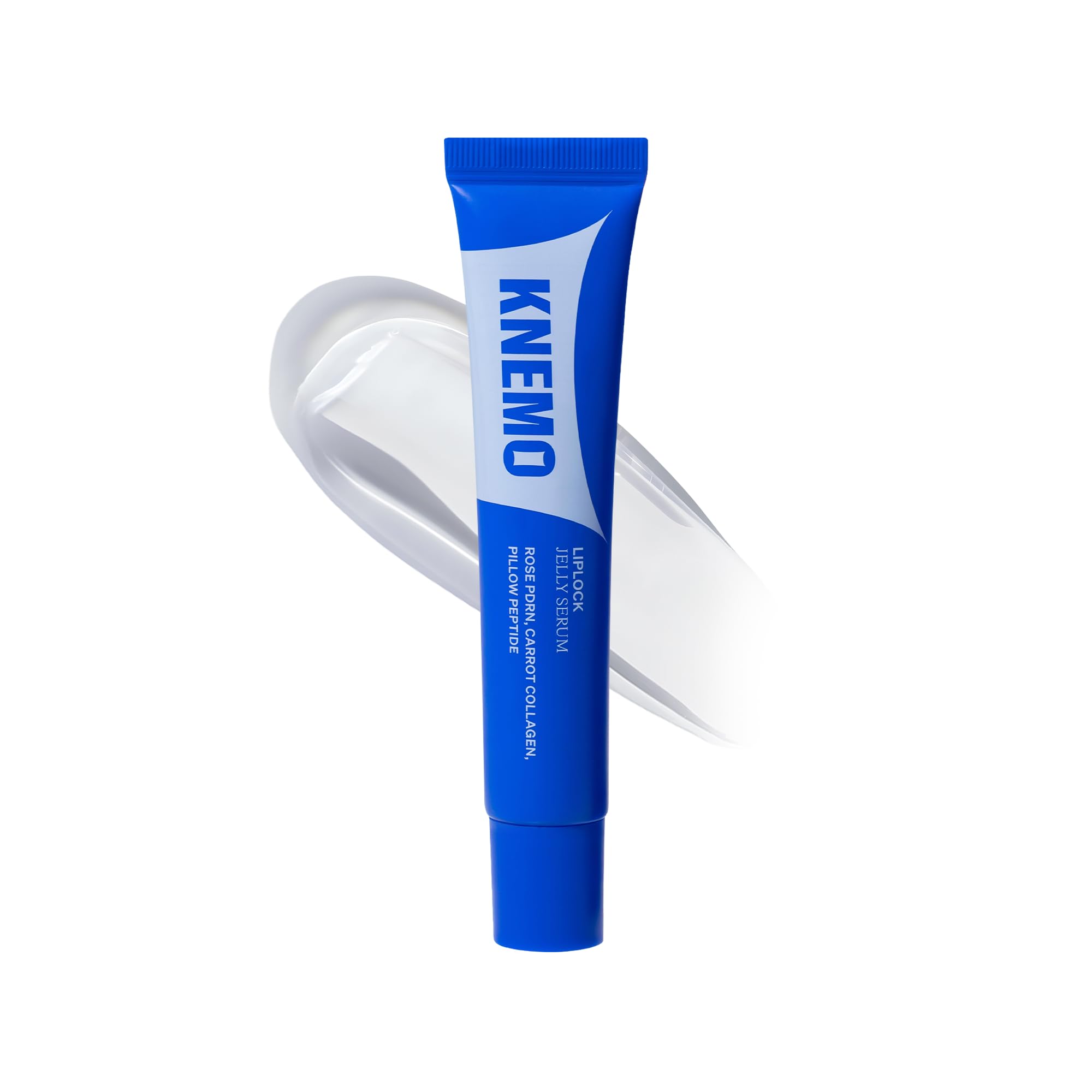 KNEMO LipLock Jelly Serum for Dry Lips, Long-Lasting, Hydrating, Plumping, Glossy Mask with Rose PDRN, Carrot Collagen, Pillow Peptide, Moisturizing Tinted Lip Balm. (Crystal Clear) KNEMO uk supplements