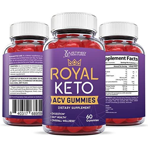 Justified Laboratories Royal Keto ACV Gummies 1000MG with Pomegranate Juice Beet Root Justified Laboratories uk supplements