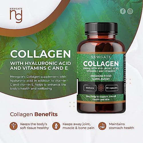 Newgate Labs Marine Collagen 350mg with Hyaluronic Acid, Vitamin C & Vitamin E Newgate Labs uk supplements