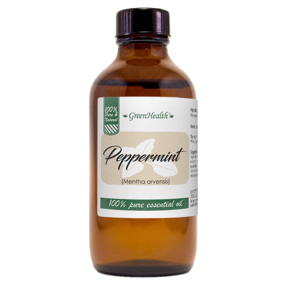 Peppermint Essential Oil - 4 fl oz - 100% Pure Essential Oil - GreenHealth GreenHealth uk supplements