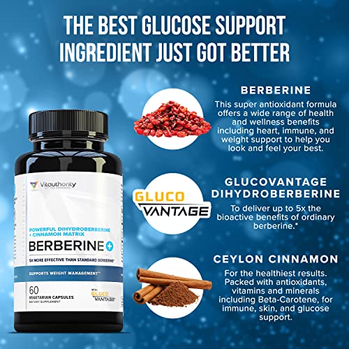 Vitauthority Extra Strength Berberine with Ceylon Cinnamon High Absorption Vitauthority uk supplements
