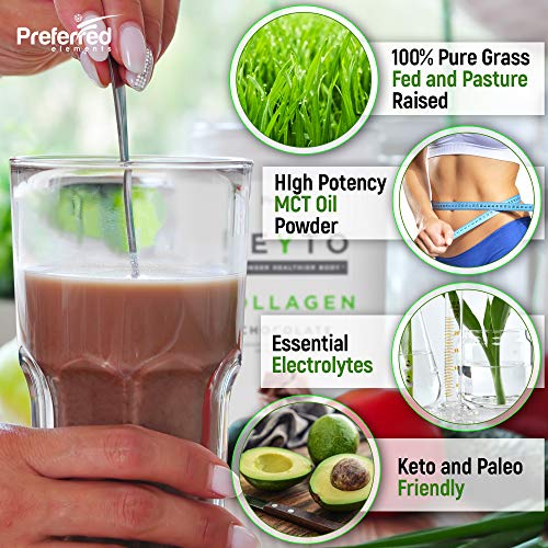 Keto Collagen Protein Powder with MCT Oil – Keto and Paleo Friendly Grass Fed and Pasture Preferred Elements uk supplements