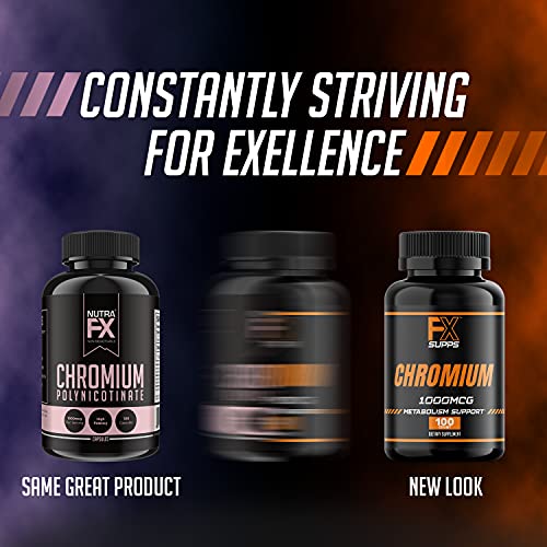 FX Supps Chromium Polynicotinate 1000 mcg (100 Capsules) Weight Management Supplements FXSUPPS uk supplements