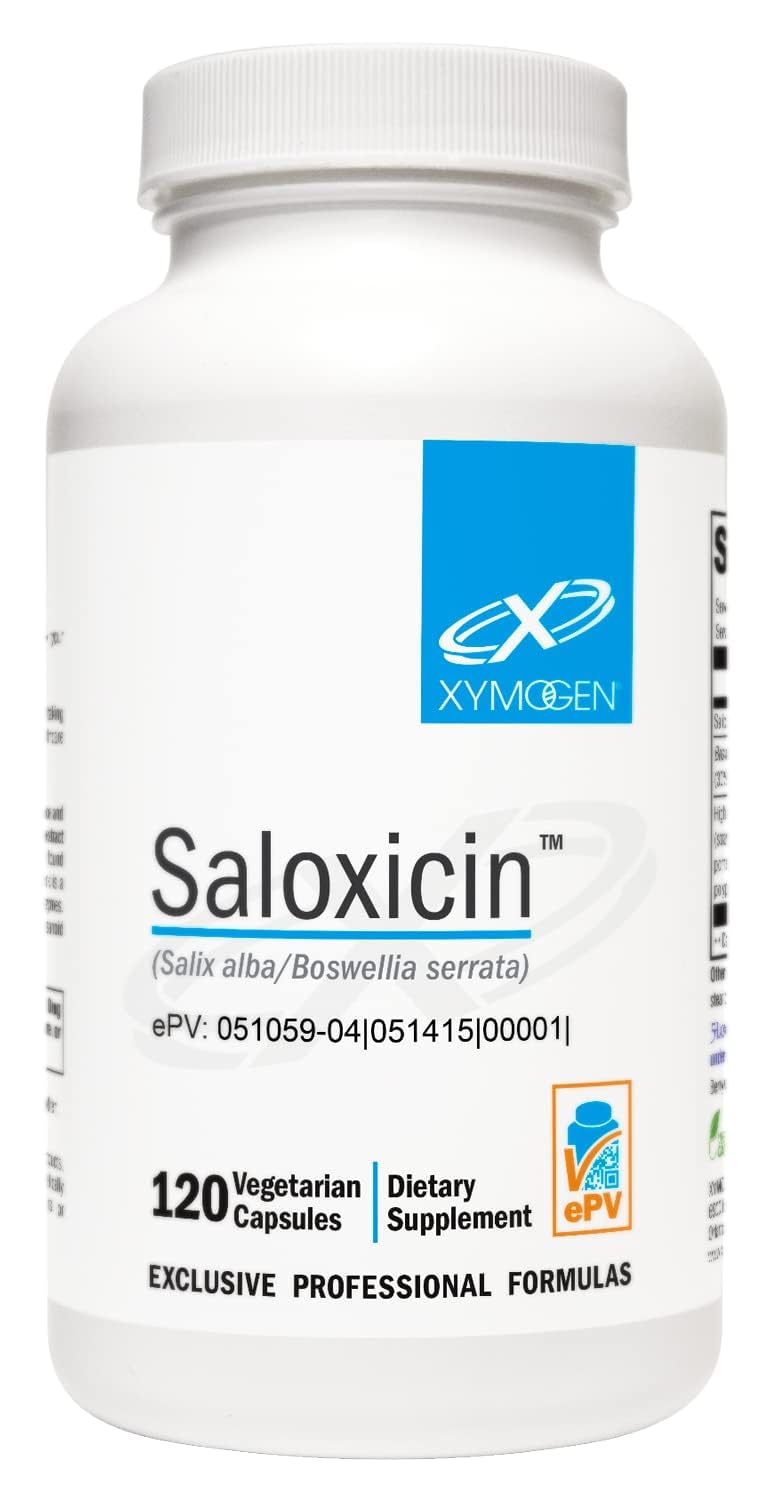 XYMOGEN Saloxicin - Antioxidant Support Supplement - Grape Seed Extract, Pomegranate Fruit & Cranberry Supplement - White Willow Bark & Boswellia Extract - 120 Capsules XYMOGEN uk supplements