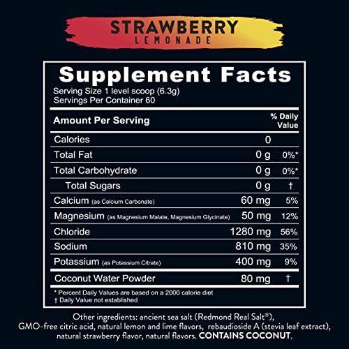REDMOND Re-Lyte Hydration Electrolyte Mix (Strawberry Lemonade) REDMOND uk supplements