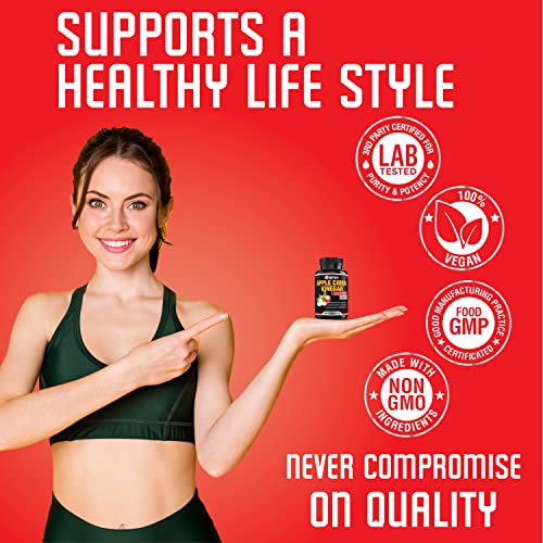 Apple Cider Vinegar Capsules - 5050mg Formula Pills with Black Pepper Extract BEBEFEN uk supplements