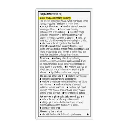GoodSense Dual Action Acetaminophen and Ibuprofen (NSAID) Tablets, 250 mg/125 mg, Back Pain, 72 Count GoodSense uk supplements