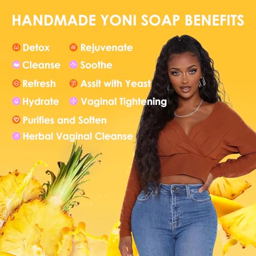 2 PCS Yoni Soap Bars Feminine Wash, 100% Natural Organic Yoni Bar Soap for Women Ph Balance Yoni BASSI uk supplements