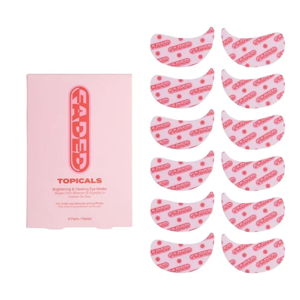 Topicals Faded Brightening Under Eye Masks | Patches to Depuff, Hydrate, Brighten and Cool | Reduce Dark Circles and Fine Lines | Contains Kojic Acid, Caffeine and Niacinamide (Set of 6) Topicals uk supplements