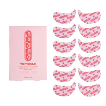 Topicals Faded Brightening Under Eye Masks | Patches to Depuff, Hydrate, Brighten and Cool | Reduce Dark Circles and Fine Lines | Contains Kojic Acid, Caffeine and Niacinamide (Set of 6) Topicals uk supplements