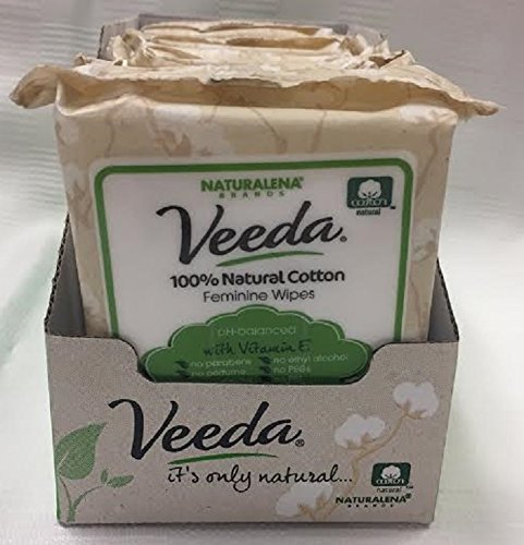 Veeda 100% Natural Cotton PH Balanced Hypoallergenic Feminine Wet Wipes, Safe Cleansing Cloths Veeda uk supplements