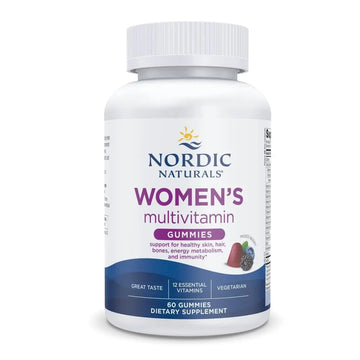 Nordic Naturals Women's Multivitamin Gummies, Mixed Berry - 60 Gummies - Support for Healthy Skin, Hair Nordic Naturals uk supplements