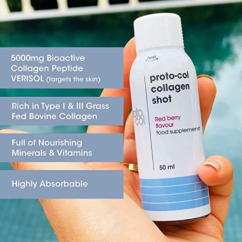 Proto-col, Women’s Liquid Collagen Drink, 10 Shots of Type 1 and 3 Collagen for Body Proto-Col uk supplements