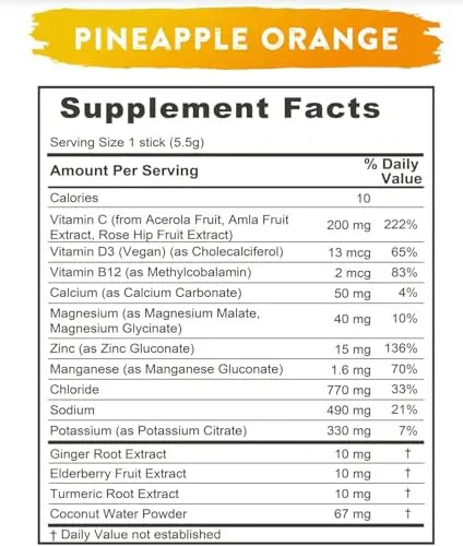 REDMOND Re-Lyte Immunity, Multivitamin Supplement Mix (Pinapple Orange) REDMOND uk supplements