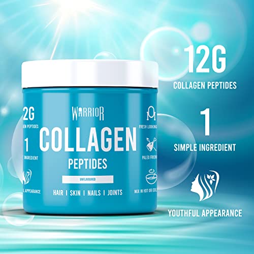 Warrior Collagen Peptides - Collagen Powder - 180g - Made from Premium Bovine Hydrolysed Collagen Warrior uk supplements