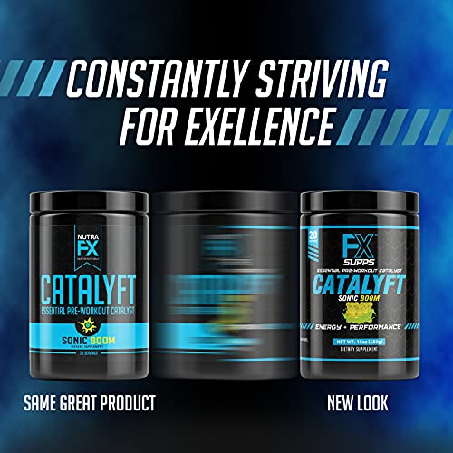 FX Supps Catalyft Pre-Workout Powder Drink for Men & Women, Sonic Boom | Dietary FXSUPPS uk supplements