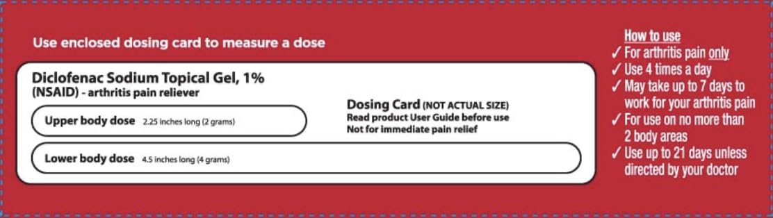 Leader Arthritis Pain Relief Gel, Original Prescription Strength, Diclofenac Sodium Topical Gel 1%, for Adults, Both Men & Women, and Children 12+, Compare to Voltaren, 3.53 Oz Leader uk supplements