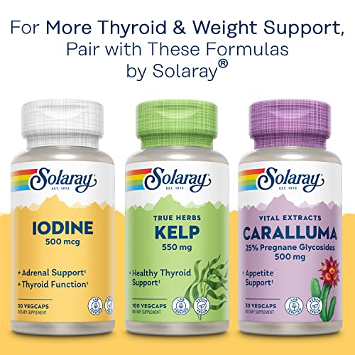 SOLARAY Bladderwrack Seaweed 580 mg Healthy Thyroid Balance and Weight Management SOLARAY uk supplements