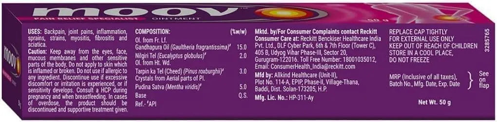 Moo.v Ayurvedic Body Massage Cream – 50g (Pack of 2) | Herbal Formula for Post-Workout Care & Everyday Use Generic uk supplements