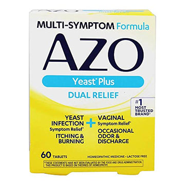 AZO Yeast Plus Tablets 60 ea (Pack of 6) - Packaging May Vary AZO uk supplements