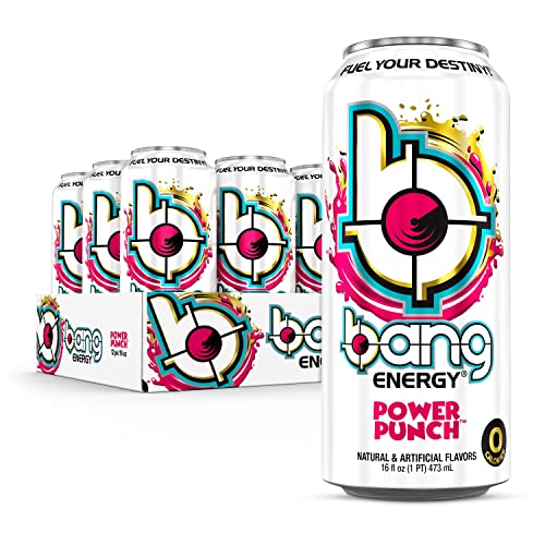 Bang Energy Power Punch, Sugar-Free Energy Drink, 16-Ounce (Pack of 12) BANG uk supplements