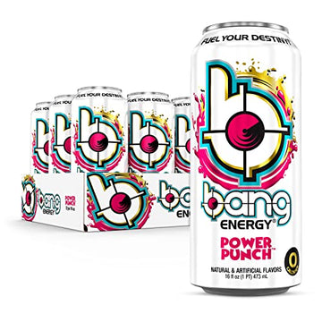 Bang Energy Power Punch, Sugar-Free Energy Drink, 16-Ounce (Pack of 12) BANG uk supplements