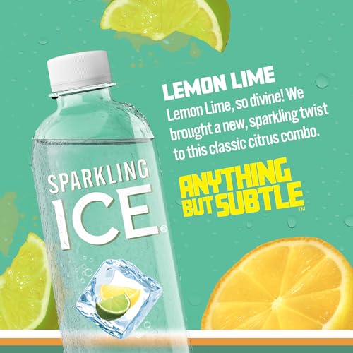 Sparkling Ice, Lemon Lime Sparkling Water, Zero Sugar Flavored Water, with Vitamins Sparkling ICE uk supplements