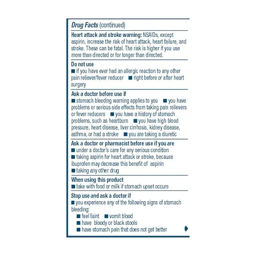 Advil Pain Reliever and Fever Reducer, Ibuprofen 200mg for Pain Relief - 50 Coated Tablets Advil uk supplements
