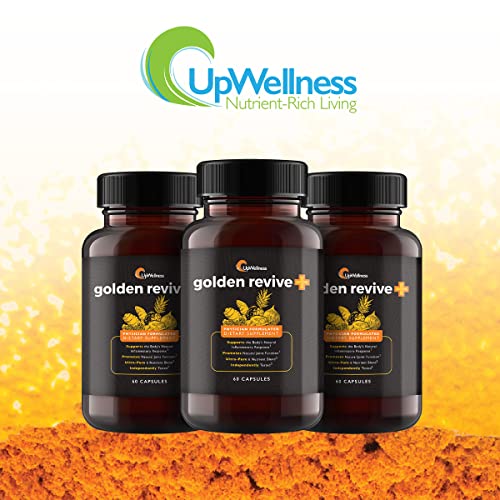 UpWellness Golden Revive + Joint Support with Quercetin, Magnesium, and Turmeric UpWellness Nutrient-Rich Living uk supplements