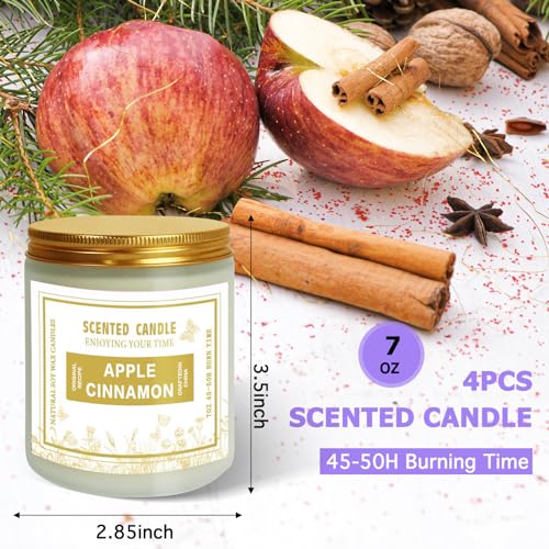 4 Pack Candles for Home Scented, Lavender & Cinnamon Candles Gifts for Women, 28 oz 200H Long zsaltt uk supplements