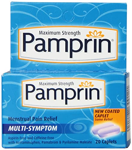Pamprin, Menstrual Pain Relief Multi-Symptom Caplets, Maximum Strength, 20 Count Pamprin uk supplements