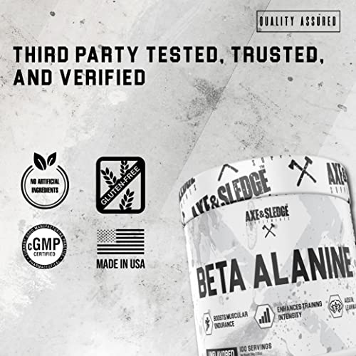 Axe & Sledge Supplements Beta Alanine Basics Powder, Supports Endurance, Performance Axe & Sledge uk supplements