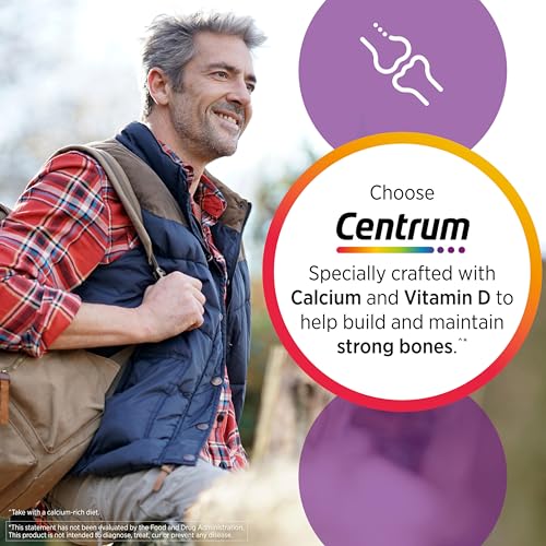 Centrum Silver Men's 50+ Multivitamin with Vitamin D3, B-Vitamins, Zinc for Memory Centrum uk supplements
