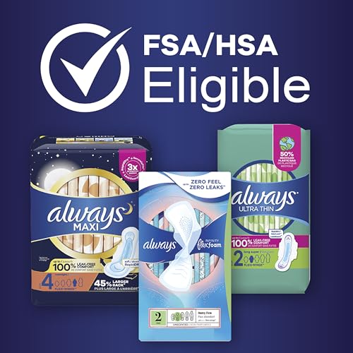 Always Ultra Thin Feminine Pads with Wings for Women, Size 4, Overnight Absorbency, Unscented Always uk supplements