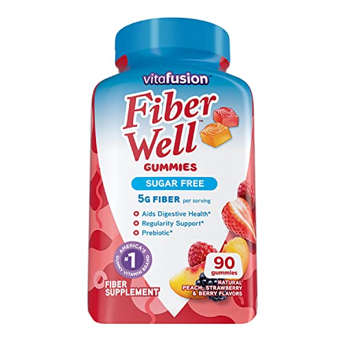 Vitafusion Fiber Well Sugar Free Fiber Supplement, Peach, Strawberry And Blackberry Vitafusion uk supplements