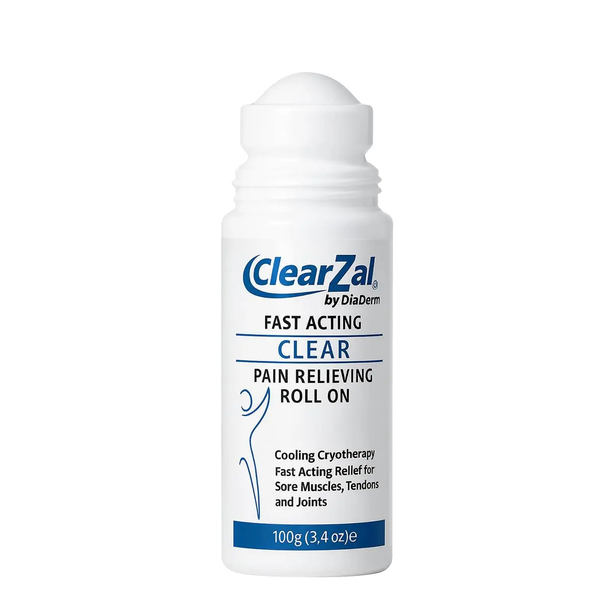ClearZal Fast Acting Clear Pain Relieving Roll On Cooling Relief of Joint Pain, Muscle Pain, Muscle Soreness, and Swelling from Bruises or Injury - Non-Greasy - Homeopathy, 3.4oz Made in USA Clearzal uk supplements