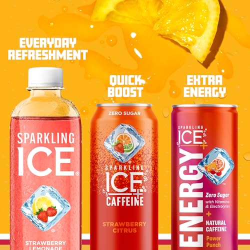 Sparkling Ice, Strawberry Lemonade Sparkling Water, Zero Sugar Flavored Water Sparkling ICE uk supplements