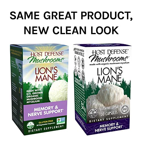 Host Defense, Lion's Mane Capsules, Promotes Mental Clarity, Focus and Memory Host Defense uk supplements