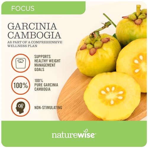 Naturewise Garcinia Cambogia with Pure Garcinia Cambogia Extract, 60% HCA Concentrati NatureWise uk supplements