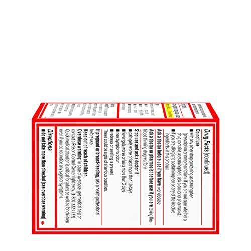 Tylenol Extra Strength Acetaminophen Rapid Release Gels for Pain & Fever, 50 Count Tylenol uk supplements
