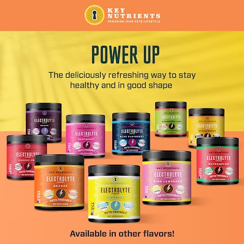 Key Nutrients Electrolytes Powder - Tropical Peach Mango Drink Mix 90 Servings KEY NUTRIENTS uk supplements