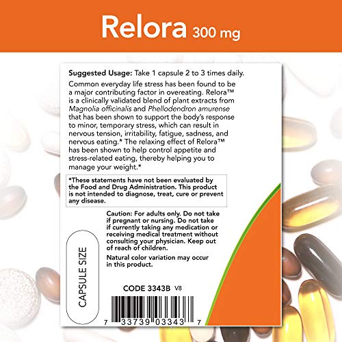 NOW Supplements, Relora 300 mg (a Blend of Plant Extracts from Magnolia officinalis NOW uk supplements