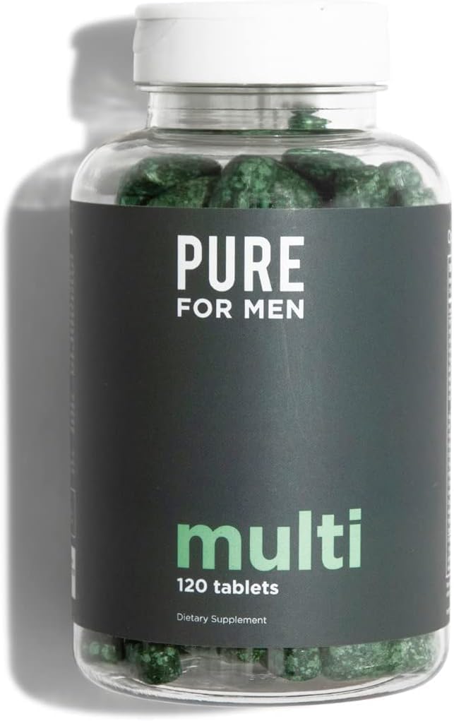 Pure for Men Original Stay Ready Fiber Supplement (120 Capsules) + Vegan Multivitamin (120 Capsules) Pure for Men uk supplements