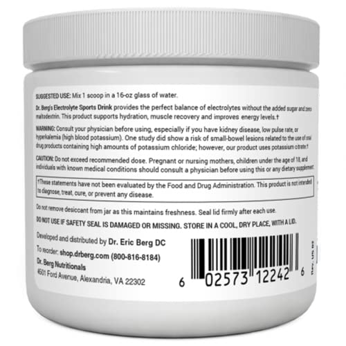 Dr. Berg's Electrolyte Sports Drink - Sugar Free Electrolyte Powder - No Maltodextrin Dr. Berg Nutritionals uk supplements